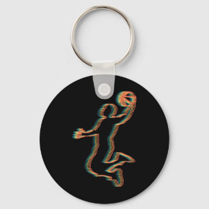 Cool Vintage Sketll Players Slam Dunk Coach Silhou Key Ring
