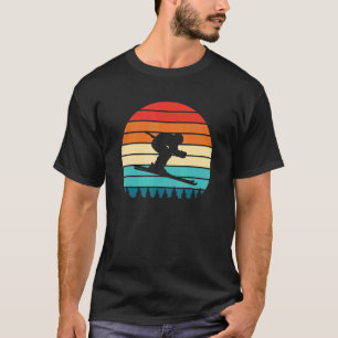Cool Vintage Skiing Sunset Ski Winter Sport For Me T-Shirt