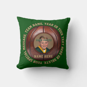Cool Vintage Soccer Pillow, Your PHOTO and TEXTT Cushion