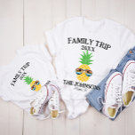 Cool Vintage Sunset Retro Custom Family Vacation T-Shirt<br><div class="desc">Relive the magic of your family adventures with our Cool Vintage Sunset Retro Custom Family Vacation T-Shirt, the perfect attire for your next memorable getaway. Crafted with a retro-inspired design featuring a stunning sunset backdrop, this shirt isn't just clothing – it's a keepsake of cherished moments. Personalise it with your...</div>