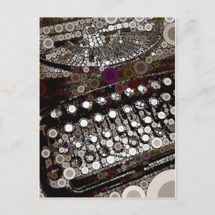 Cool Vintage Typewriter Modern Design Pop Art Postcard