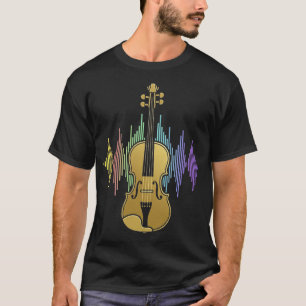 Cool Violin Art for Men Women Kids Colorful Sound T-Shirt