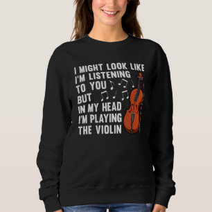 Cool Violin For Men Women Violinist Player Viola C Sweatshirt