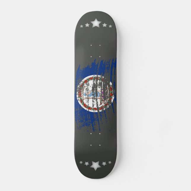 Cool Virginian flag design Skateboard (Front)