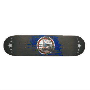 Cool Virginian flag design Skateboard