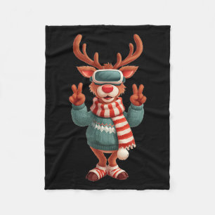 Cool Virtual Reality Reindeer Costume For Adults A Fleece Blanket