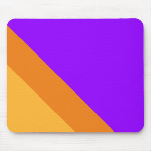 Cool Vivid Purple Orange Golden Yellow Stripes Lap Mouse Pad