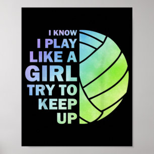 Cool Volleyball For Women Girls Youth Volleyball T Poster