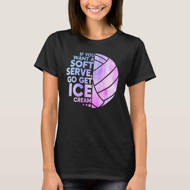 Cool Volleyball For Women Girls Youth Volleyball T T-Shirt (Front)