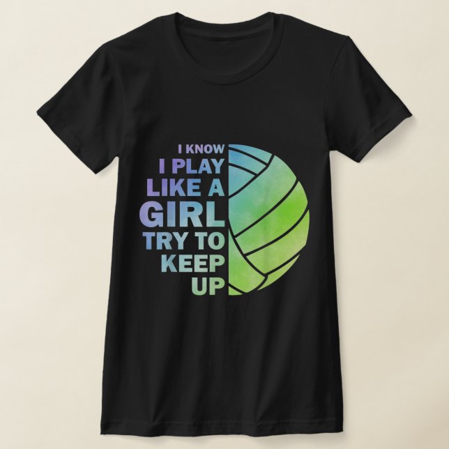 Cool Volleyball For Women Girls Youth Volleyball T T-Shirt (Laydown)