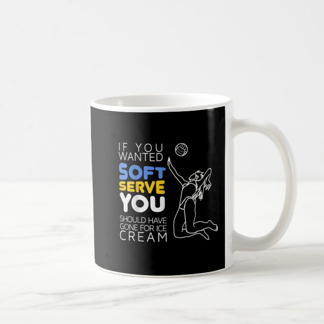 Cool Volleyball Player Gift  Wanted Soft Serve  Coffee Mug (Right)