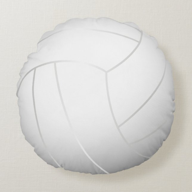 Cool Volleyball (White Colour) Round Cushion (Front)