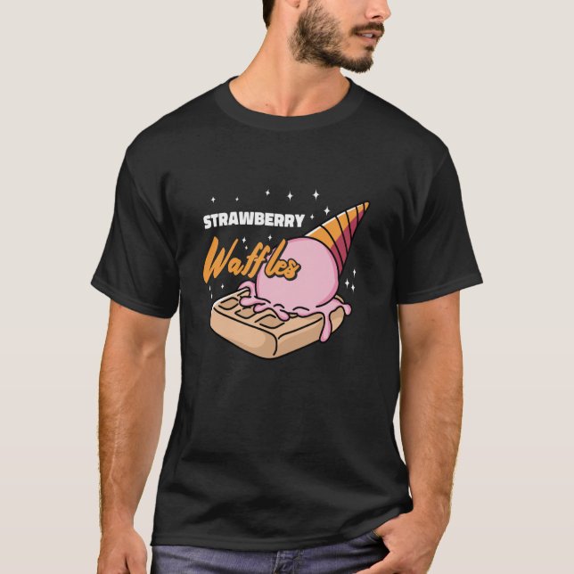 Cool Waffle Quote - Professional Strawberry Waffle T-Shirt (Front)