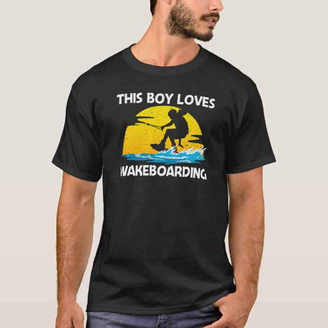 Cool Wakeboarding For Boys Men Wakeboard Wakeboard T-Shirt (Front)