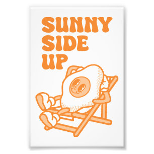 Cool Wall Art Sunny Side Up Funny Retro Print