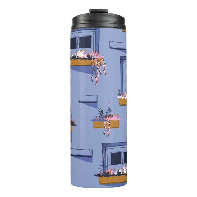 Cool Wall Windows Summer Pattern Thermal Tumbler (Front)
