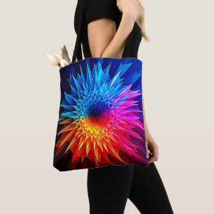 Cool Warm Spikey Starburst Art Tote Bag