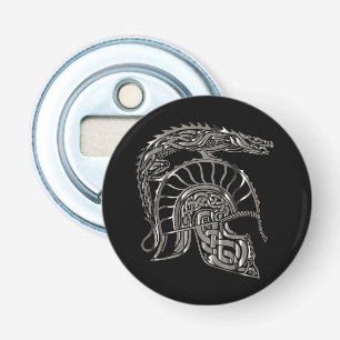 Cool Warrior Metallic Dragon Helmet Bottle Opener