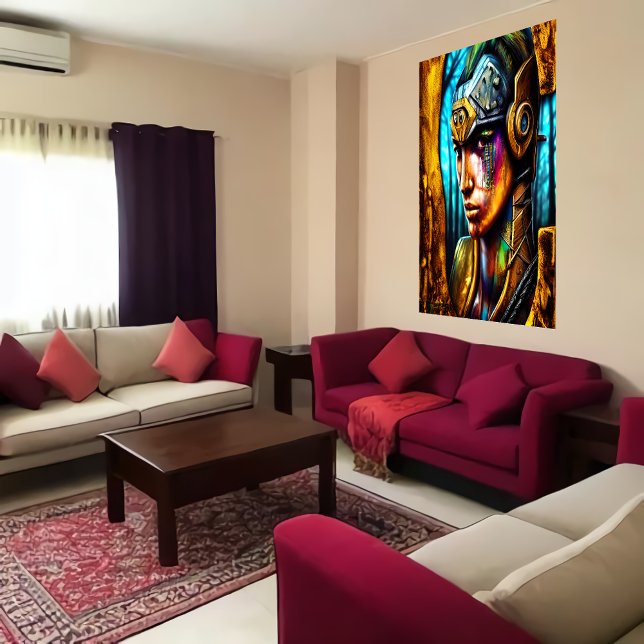 Cool warrior portrait | AI Art  Poster (Creator Uploaded)