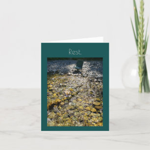 cool water chair invites greeting card
