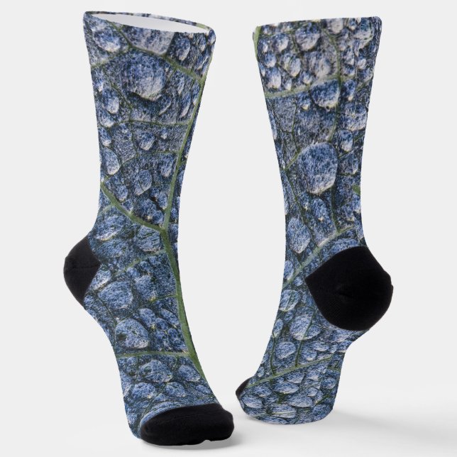 Cool water drops dew texture abstract socks (Angled)