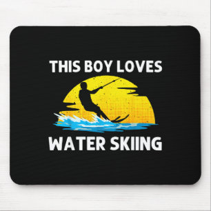 Cool water skiing for boys girls ski sports skiers mouse pad