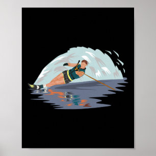 Cool Water Skiing Water Sports Ocean Adventure Ski Poster