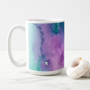Cool Watercolor Mug Blue, Green, Purple