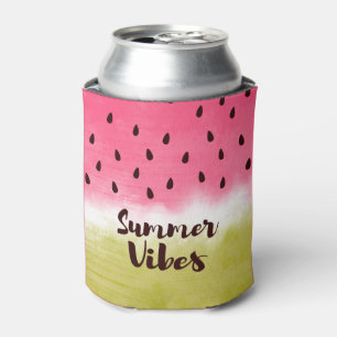 Cool watercolor watermelon can cooler