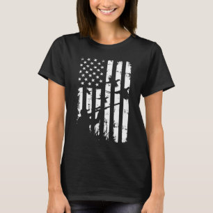 Cool Waterfowl American Vintage USA Flag Pheasant T-Shirt