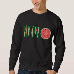 Cool Watermelon Bro Funny Retro Vacation Summer Fr Sweatshirt