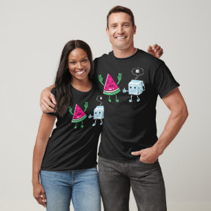 Cool Watermelon & Ice Cube Friends Summer Funny T-Shirt