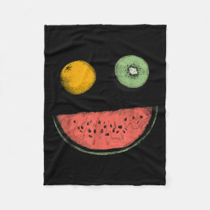 Cool Watermelon Lemon Kiwi Veggie Plant Diet World Fleece Blanket