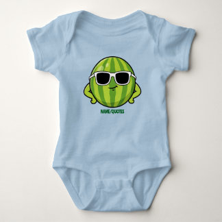 Cool Watermelon Sunglasses Cartoon Graphic Baby Bodysuit