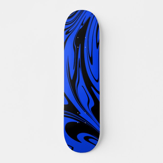 Cool Wave Blue Black Skateboard (Front)