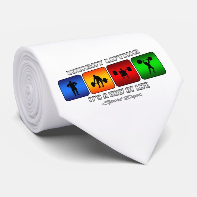 Cool Weight Lifting It Is A Way Of Life Tie (Rolled)