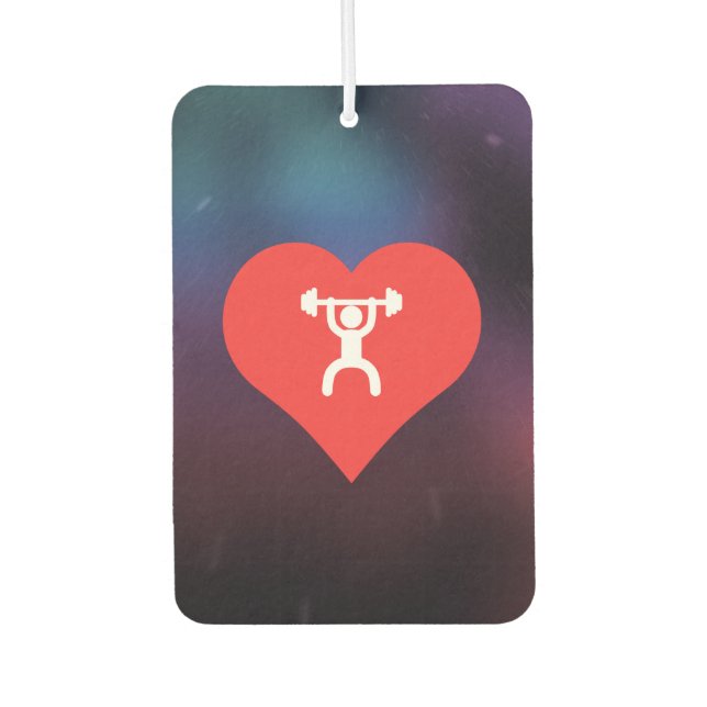 Cool Weightlifting Equipment Picto Car Air Freshener (Front)