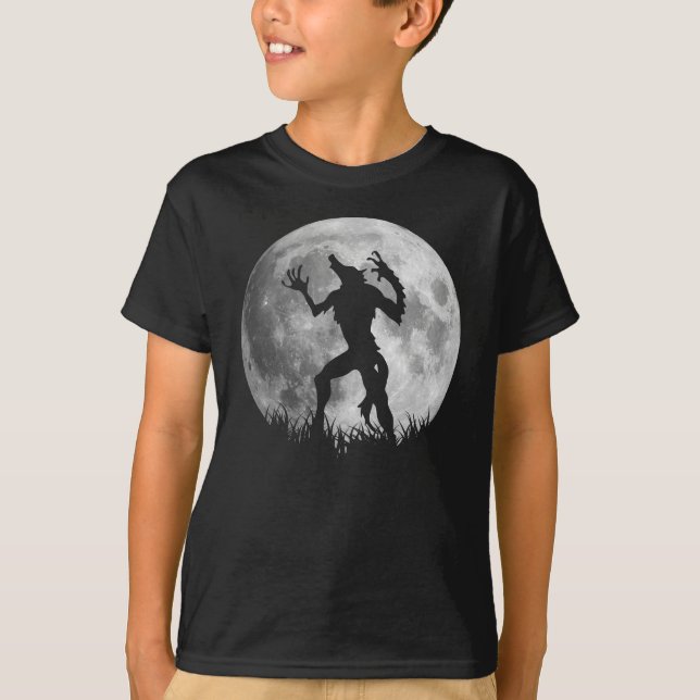 Cool Werewolf Full Moon Transformation T-Shirt (Front)