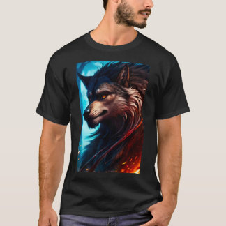 Cool Werewolf Furry Therian Art T-Shirt