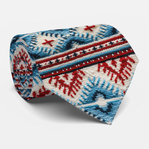 Cool Western embroidery tiled pattern Tie