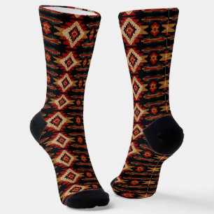 Cool Western faux knit Aztec Socks