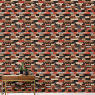 Cool Western faux wood tiled pattern  Wallpaper
