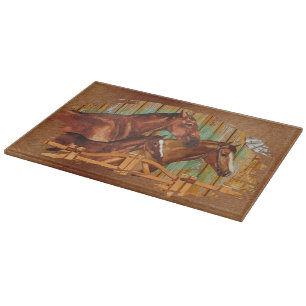 Cool Western horse ranch Cutting Board