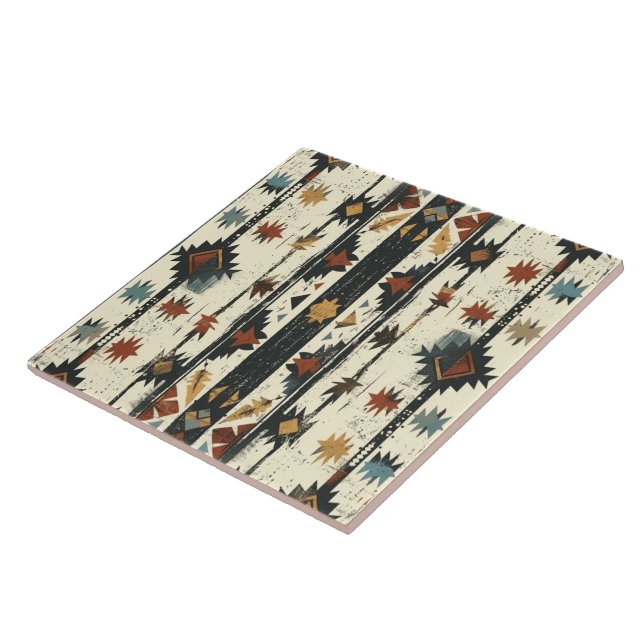 Cool Western Indian pattern  Ceramic Tile (Side)