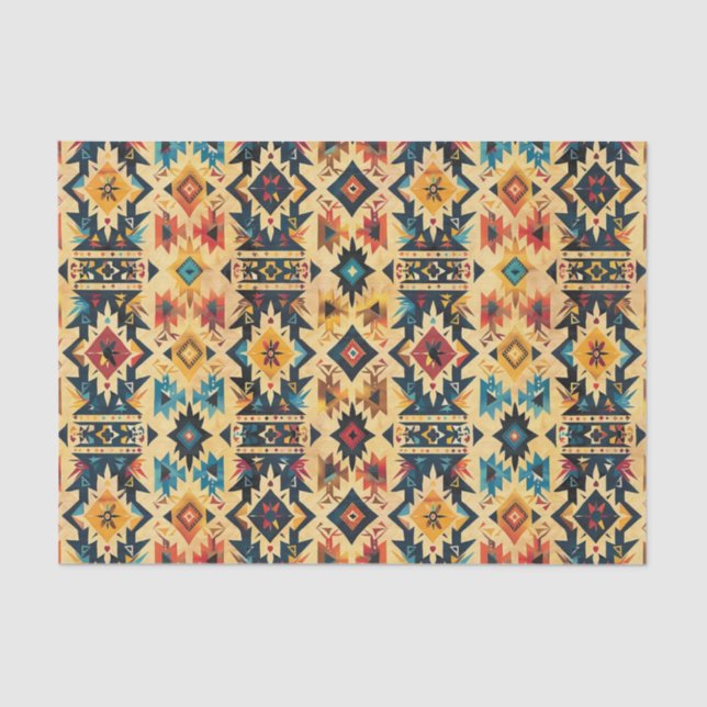 Cool Western lovers pattern decoupage Tissue Paper (Front)