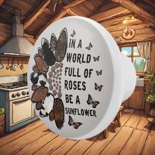 cool Western sunflower inspiration Ceramic Knob