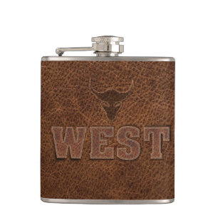 Cool Western Text - Customise It Hip Flask