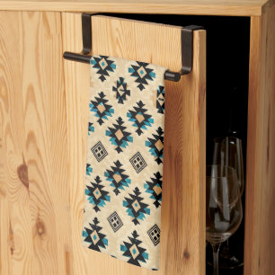 Cool Western tiled pattern Tea Towel