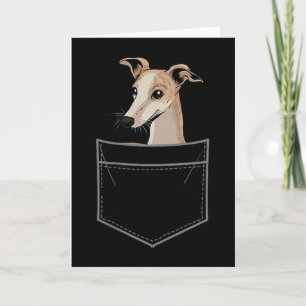 Cool Whippet Design For Men Women Pet Dog Whippet  Card
