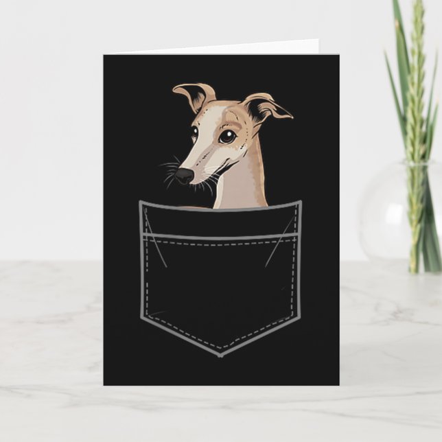 Cool Whippet Design For Men Women Pet Dog Whippet  Card (Front)